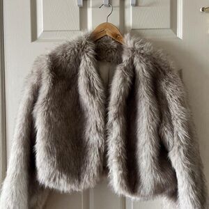 Unbranded Women's Grey and Cream Coat